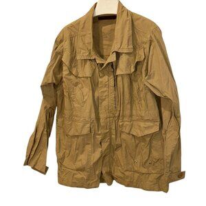{aem'kel} khaki AS NEW Out of Africa cotton safari field jacket  size S